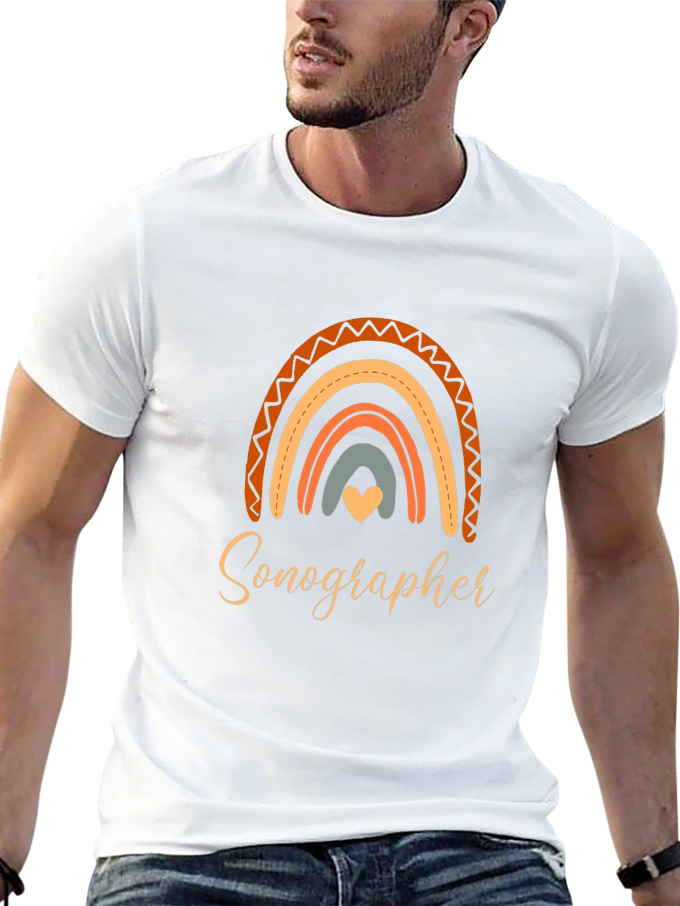Sonographer Rainbow Graphic T-Shirt