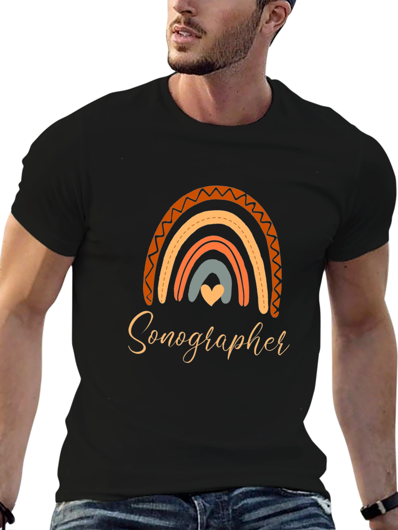 Sonographer Rainbow Graphic T-Shirt
