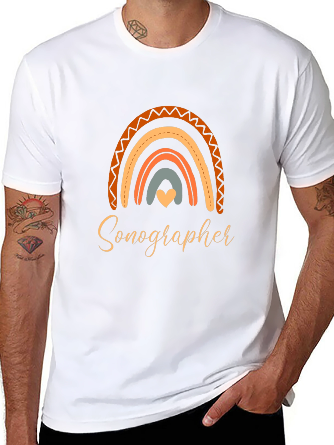 Sonographer Rainbow Graphic T-Shirt