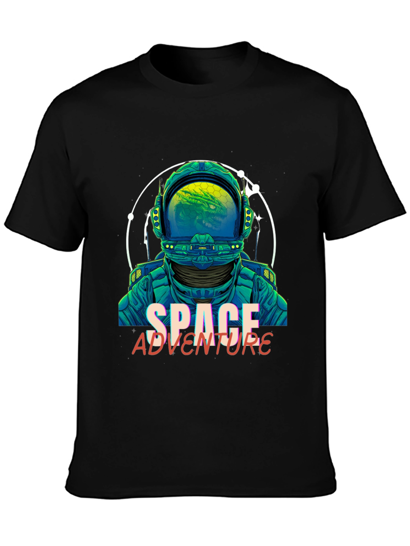Space Adventure Graphic Tee - Astronaut Design