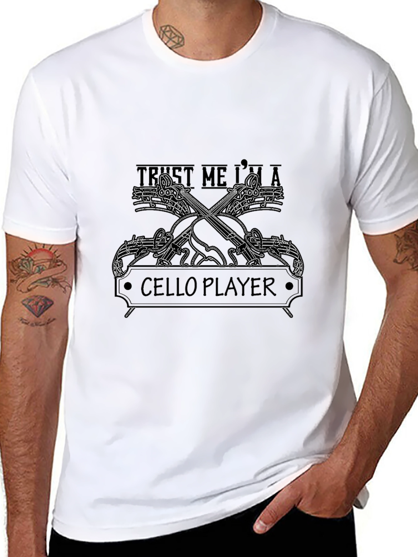 Trust Me Im A Cello Player Black T-Shirt