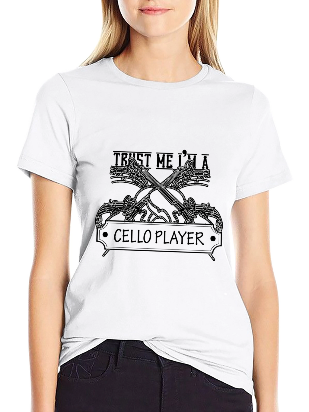 Trust Me Im A Cello Player Black T-Shirt
