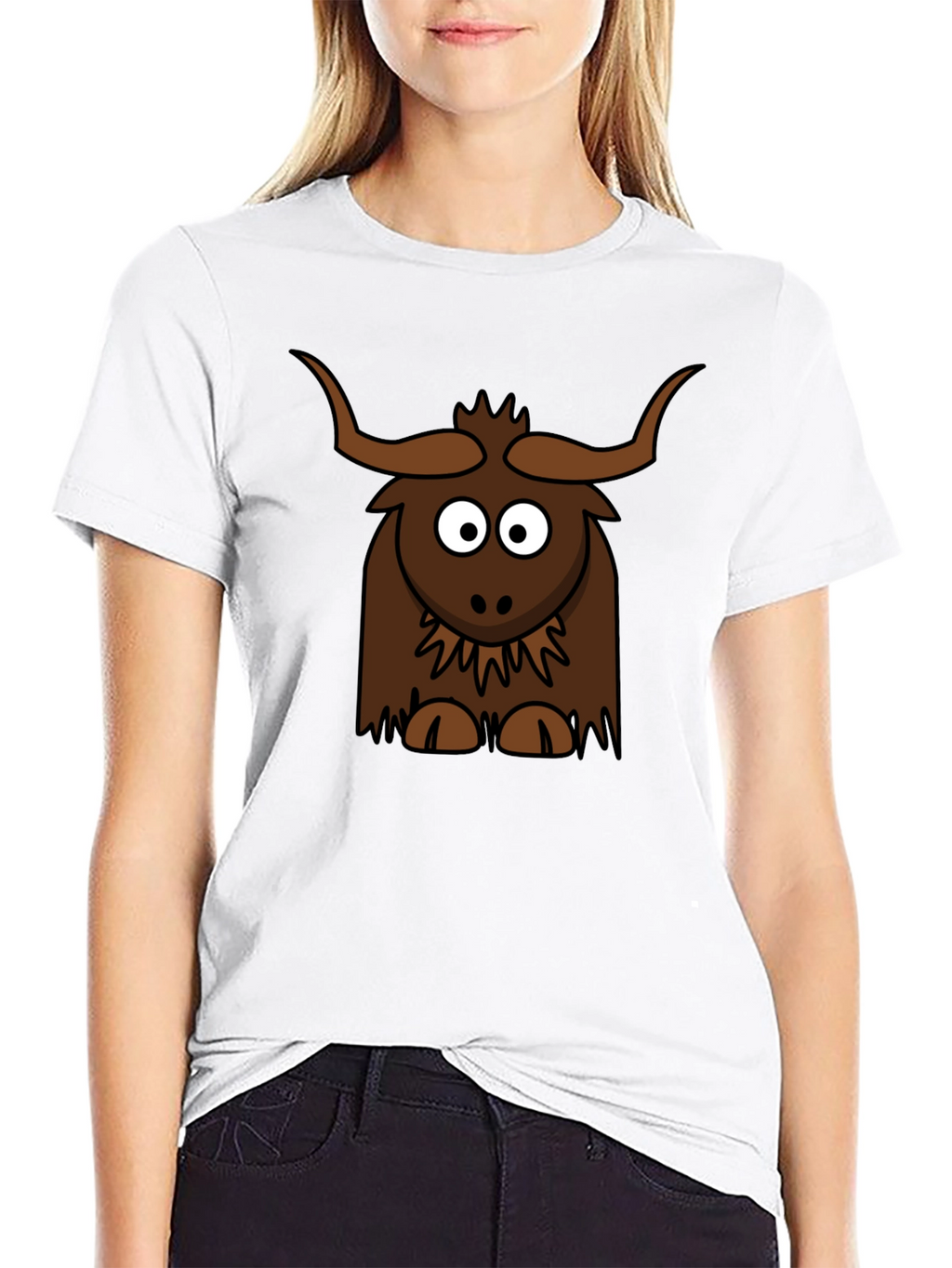 Cartoon Yak Graphic Tee - Fun & Unique!