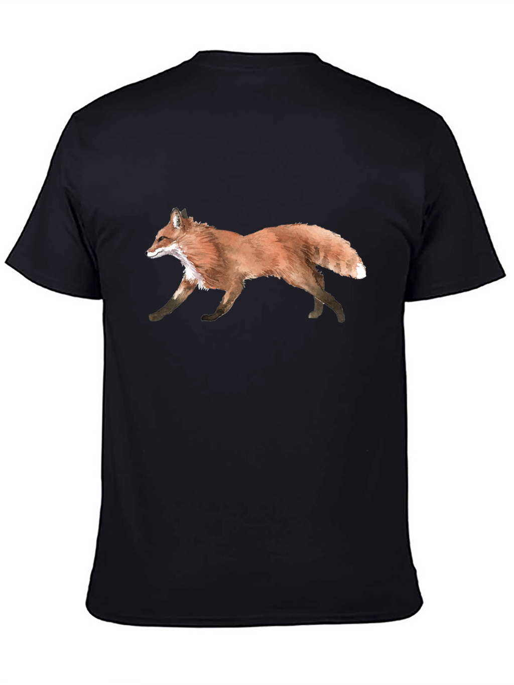 Fox Graphic Black T-Shirt - Nature Inspired Design