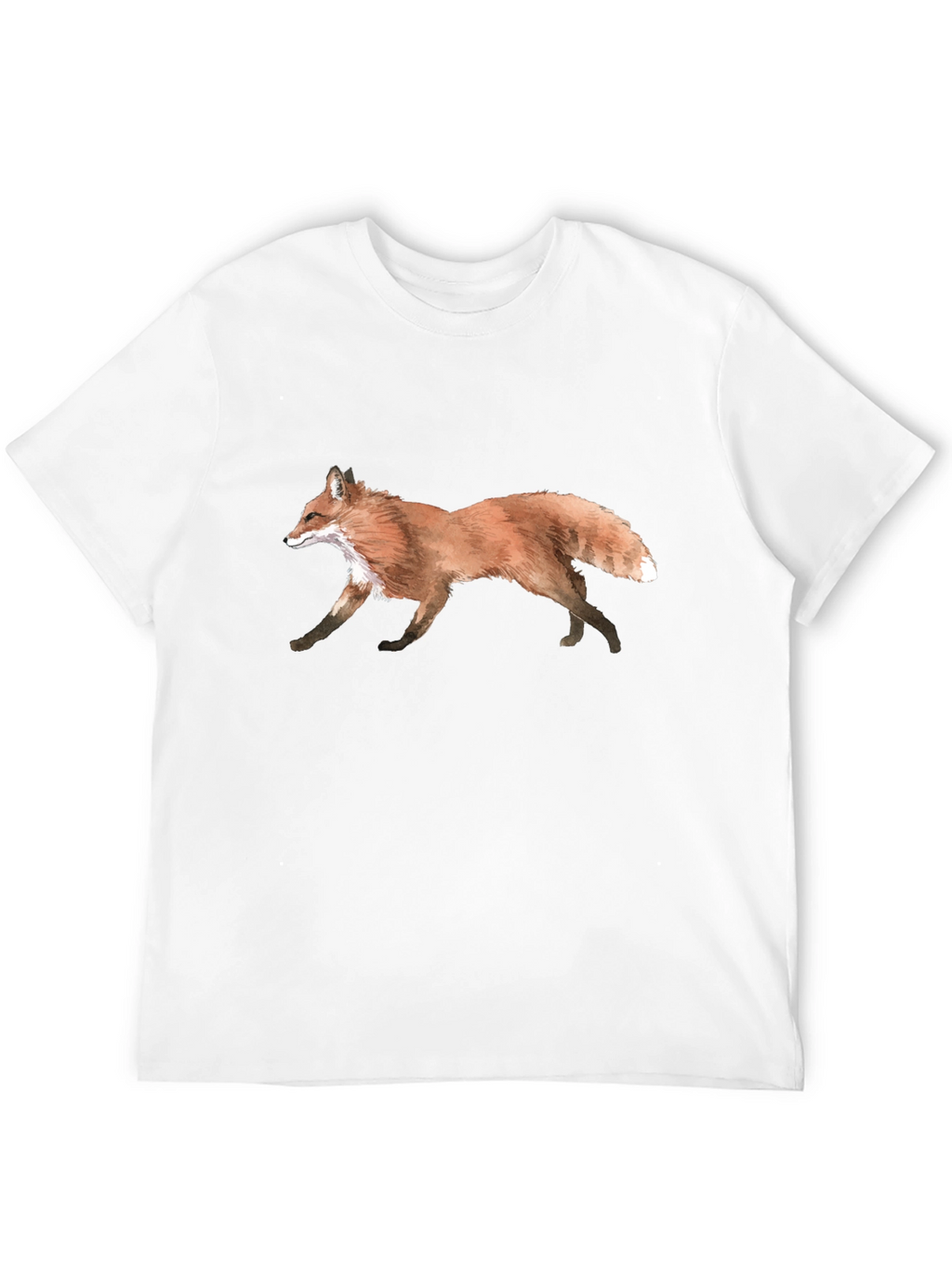 Fox Graphic Black T-Shirt - Nature Inspired Design
