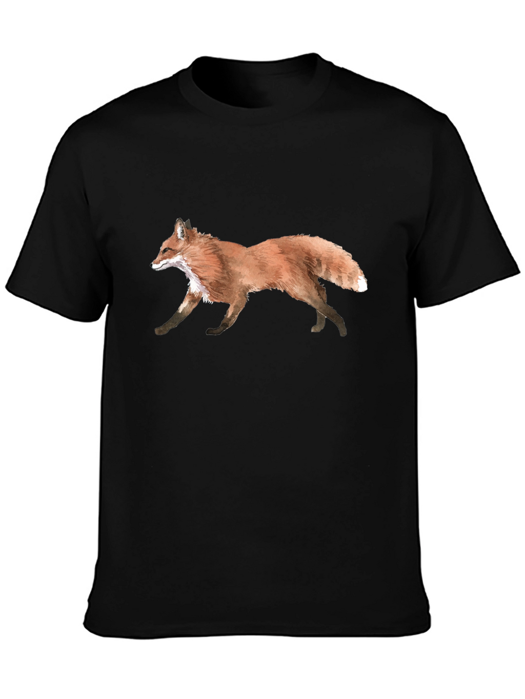 Fox Graphic Black T-Shirt - Nature Inspired Design