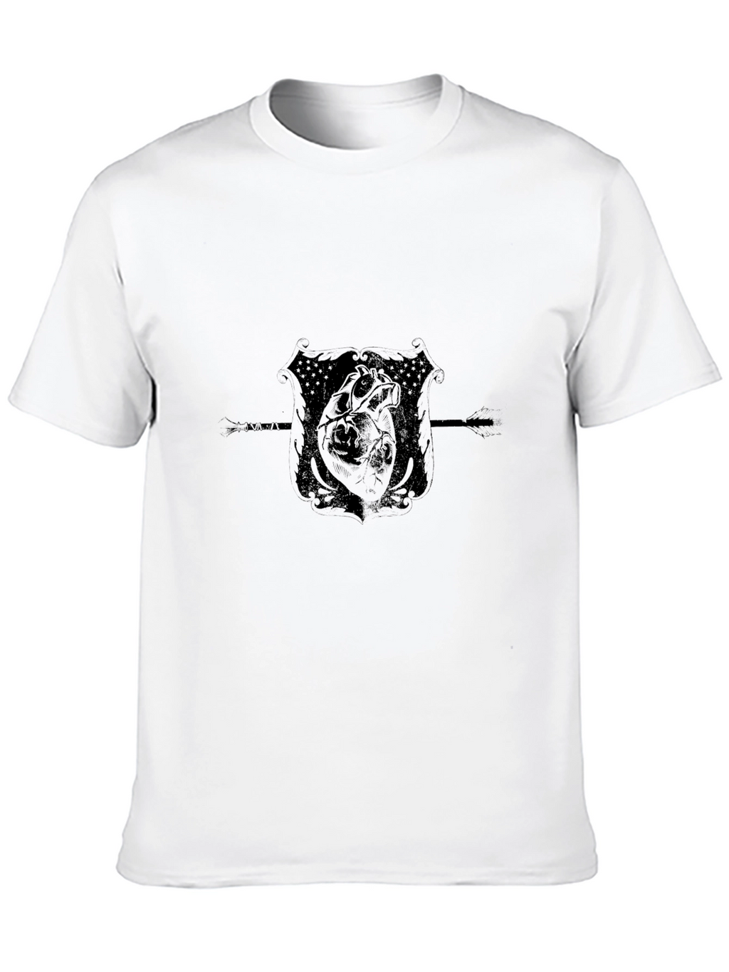 Graphic Heart Crest Black Tee