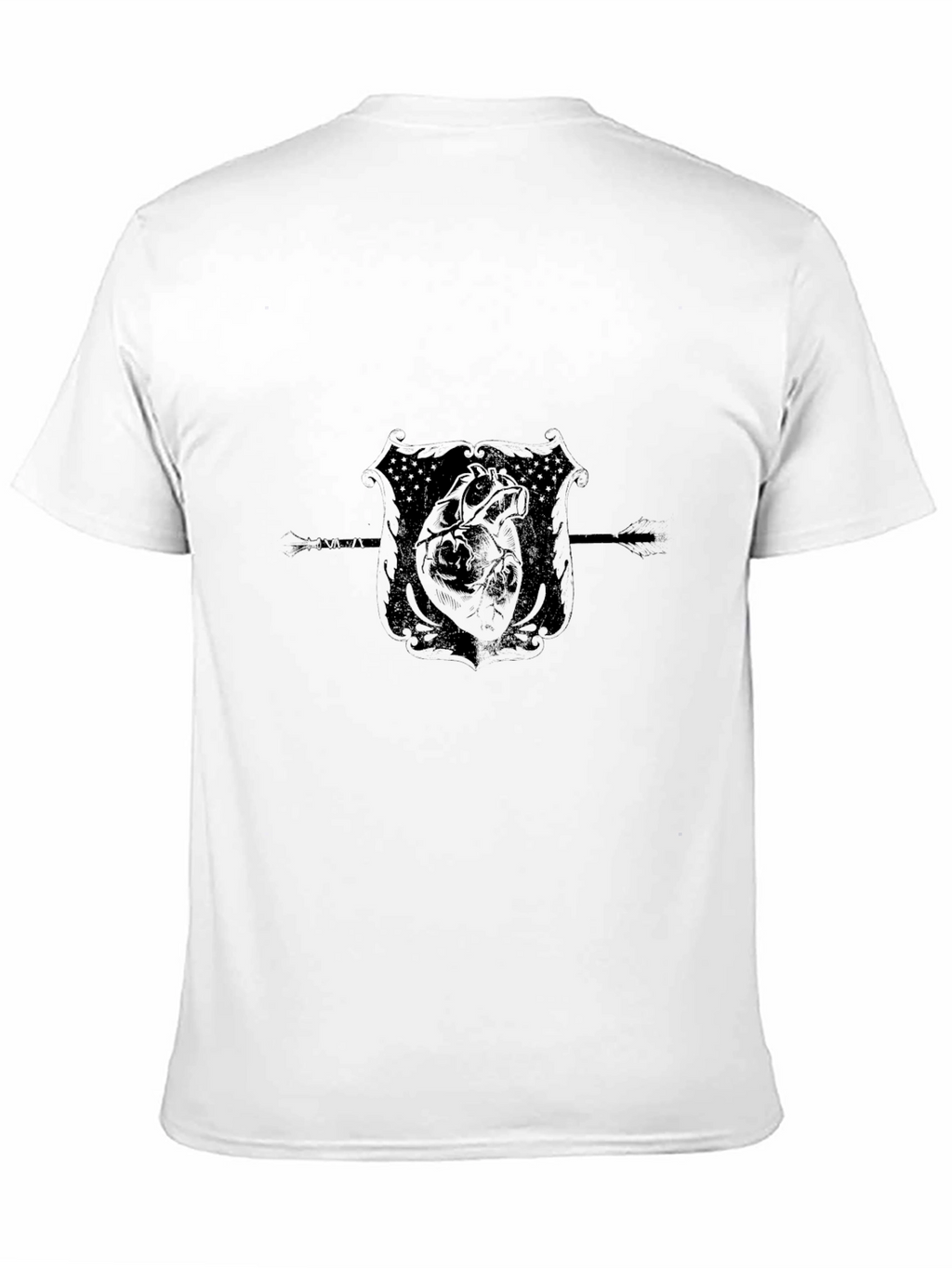Graphic Heart Crest Black Tee
