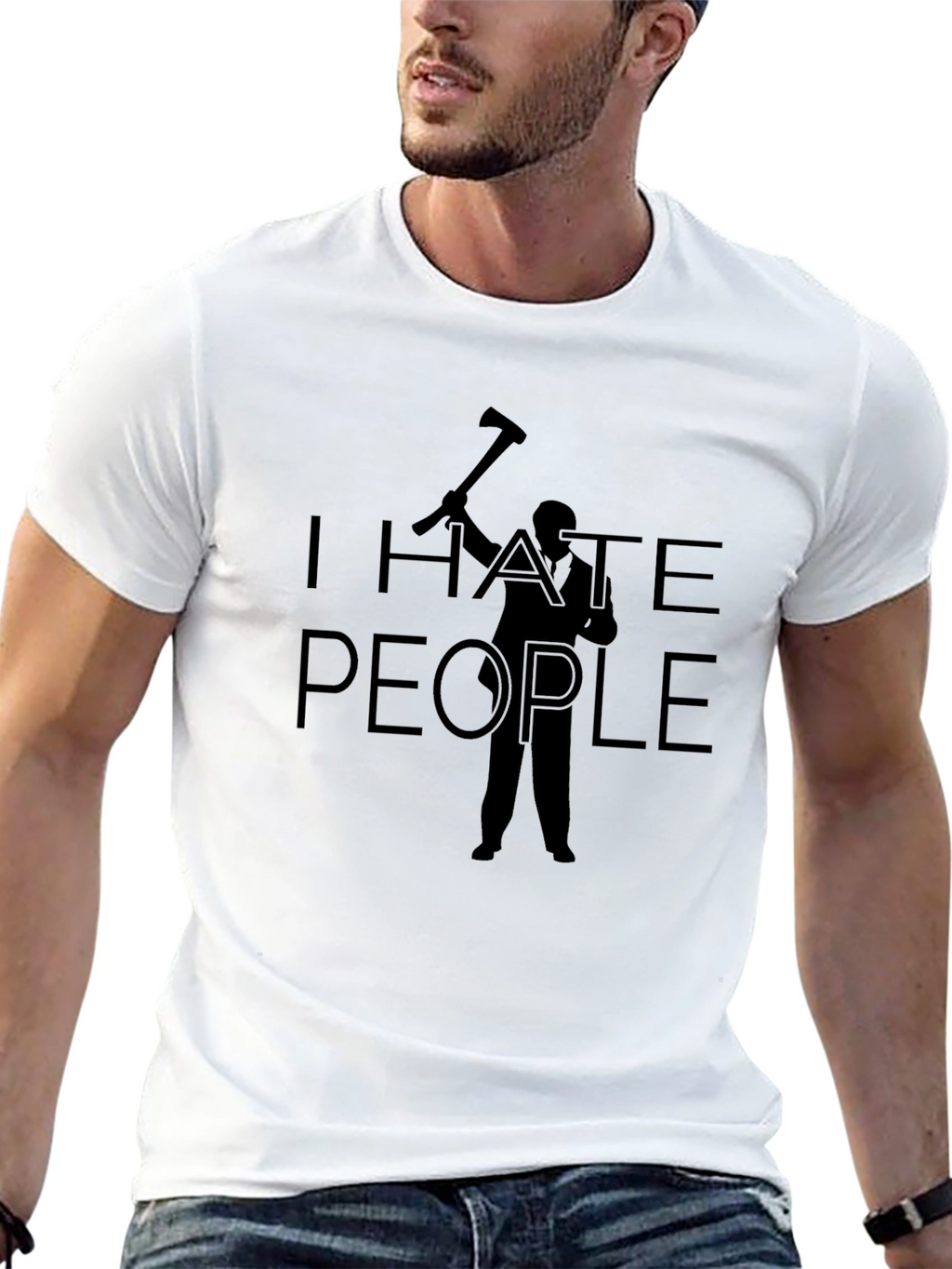 I Hate People T-Shirt - Axe Graphic Tee