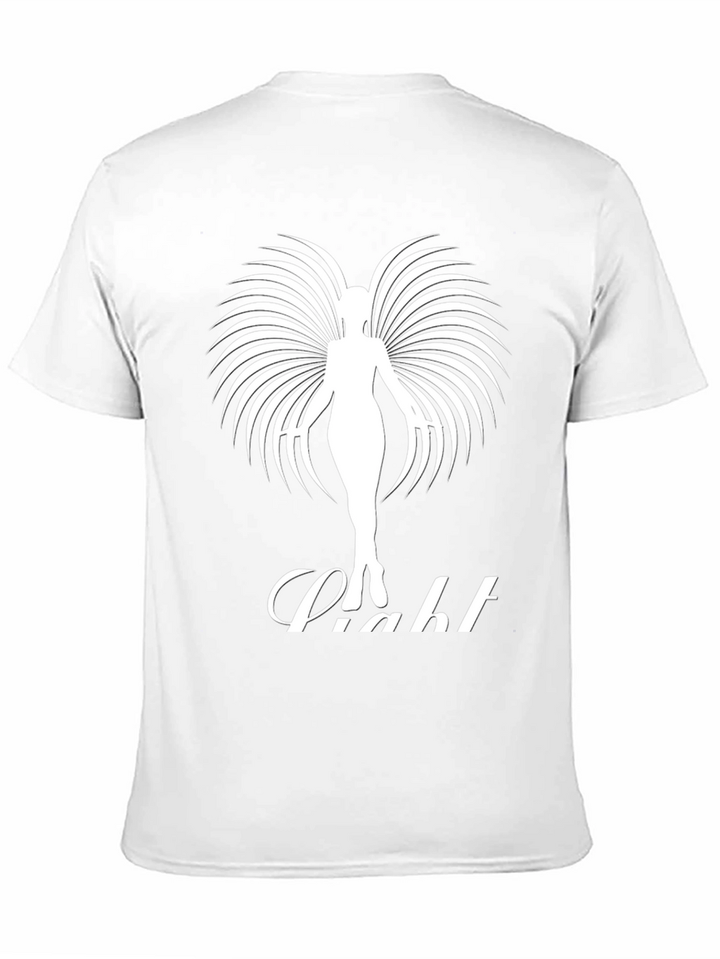Elegant Angel Wing Graphic Tee - Black Cotton Shirt