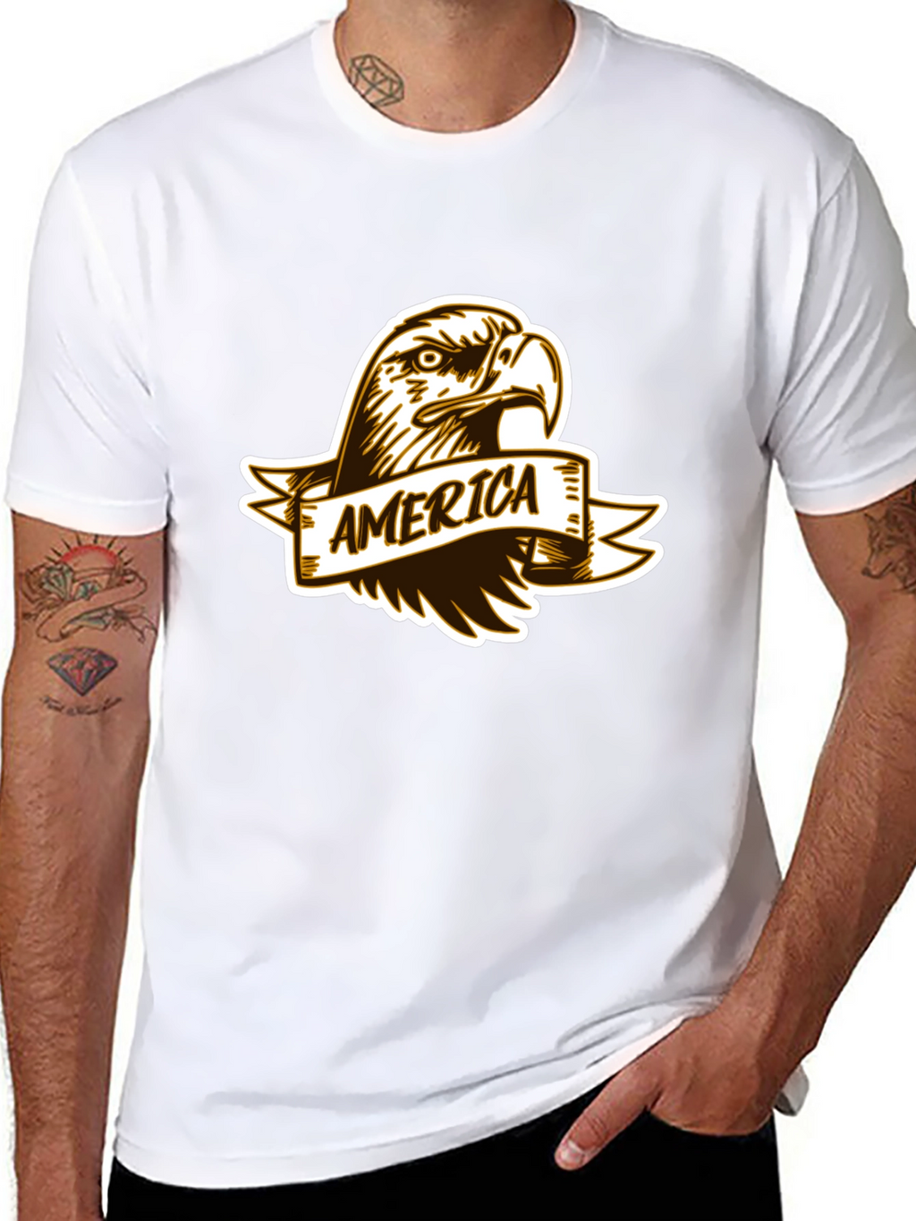 America Eagle Black T-Shirt