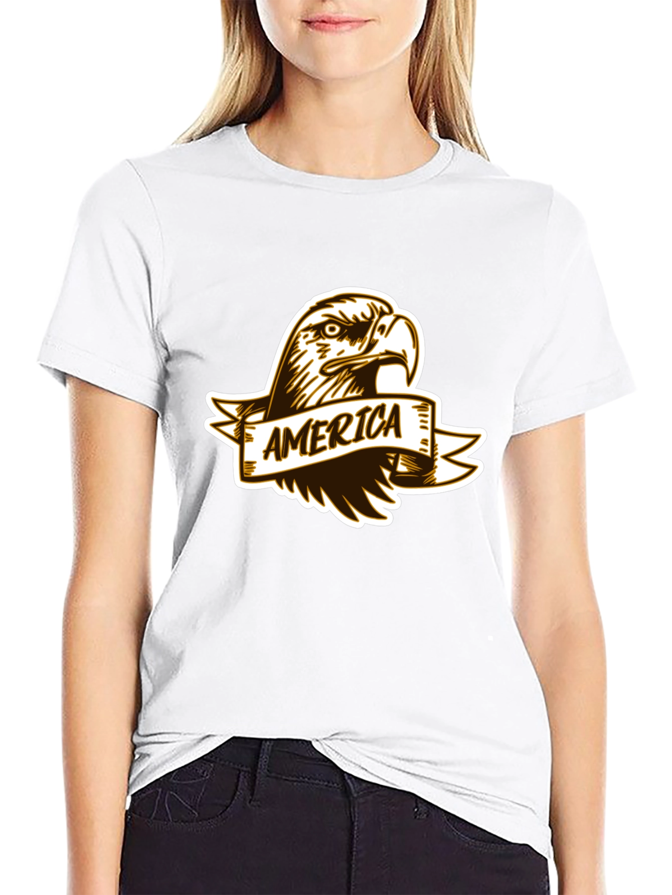 America Eagle Black T-Shirt