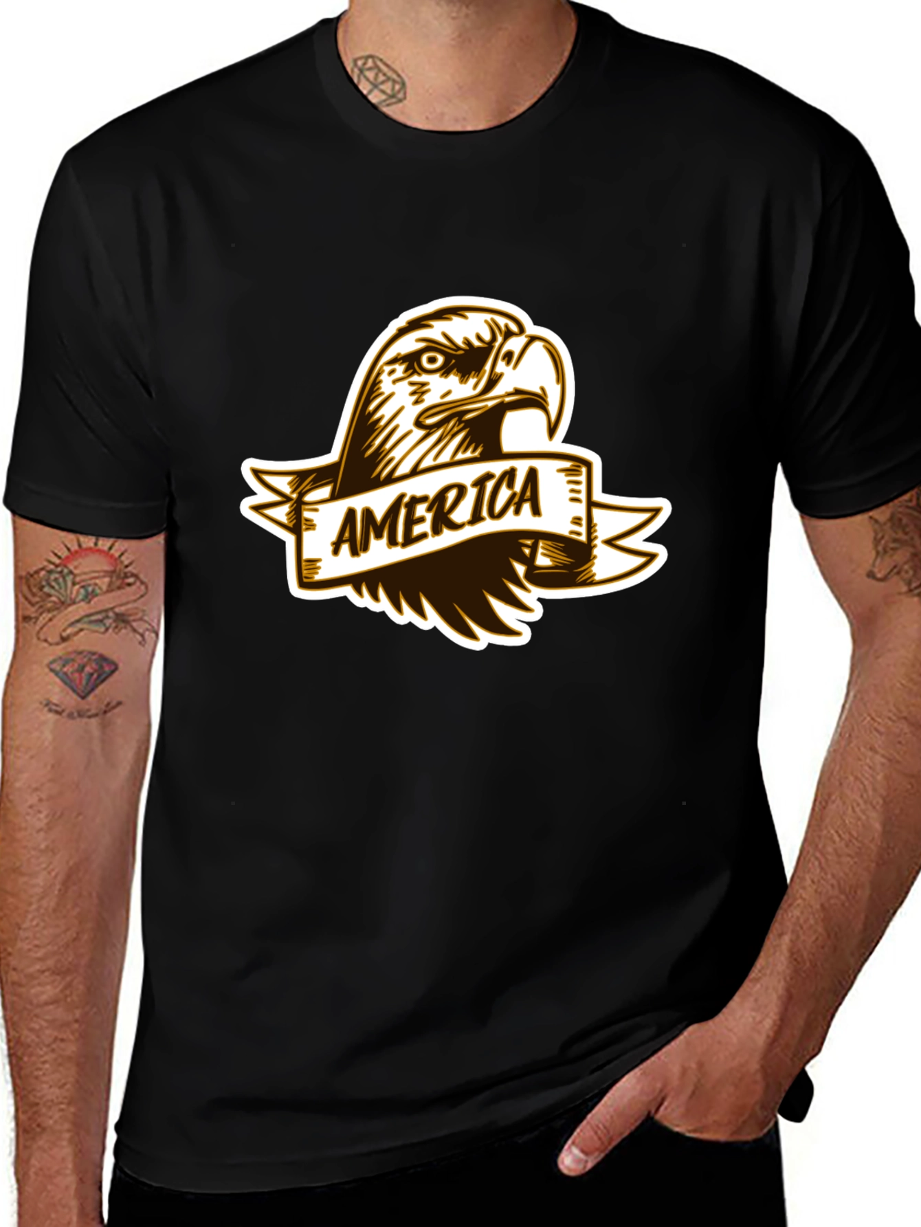 America Eagle Black T-Shirt