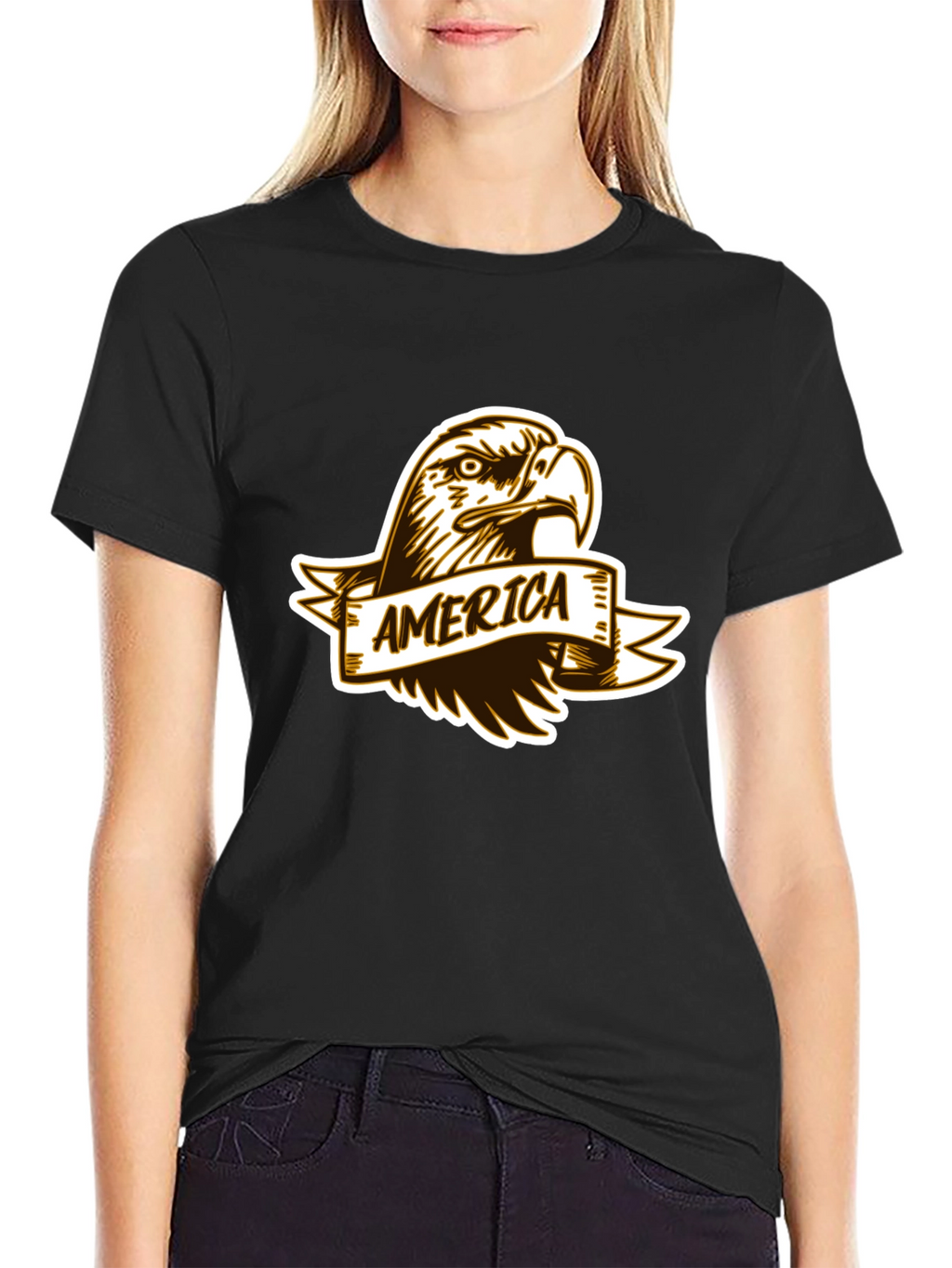 America Eagle Black T-Shirt