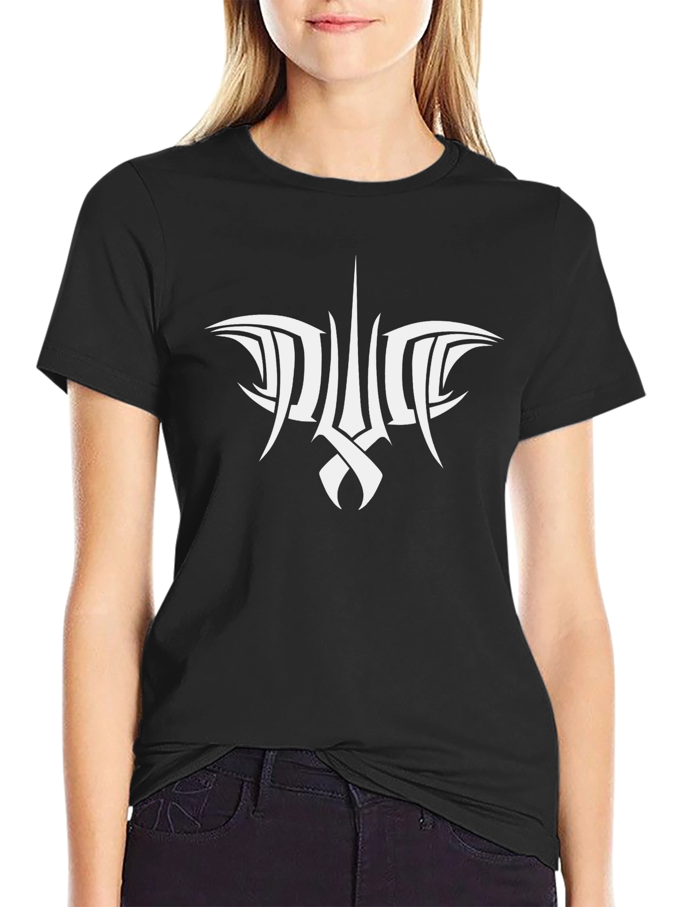 Tribal Design Black T-Shirt