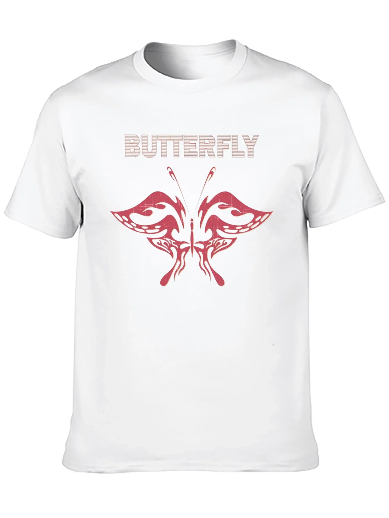 Butterfly Graphic Print Mens Black T-Shirt