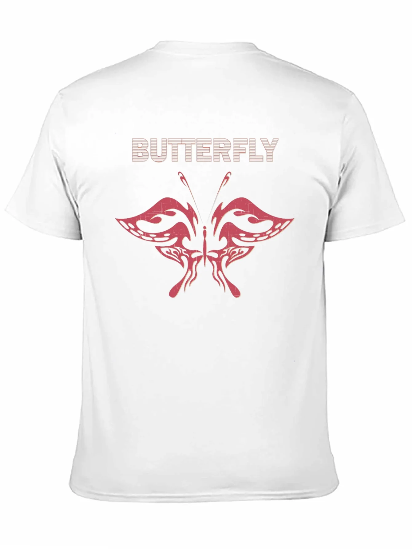 Butterfly Graphic Print Mens Black T-Shirt