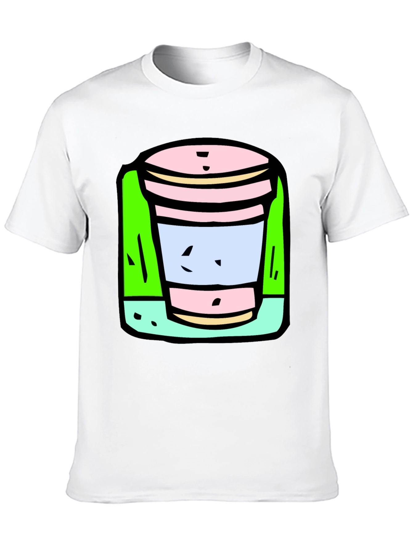 Cartoon Cup T-Shirt: Fun Unique Graphic Tee