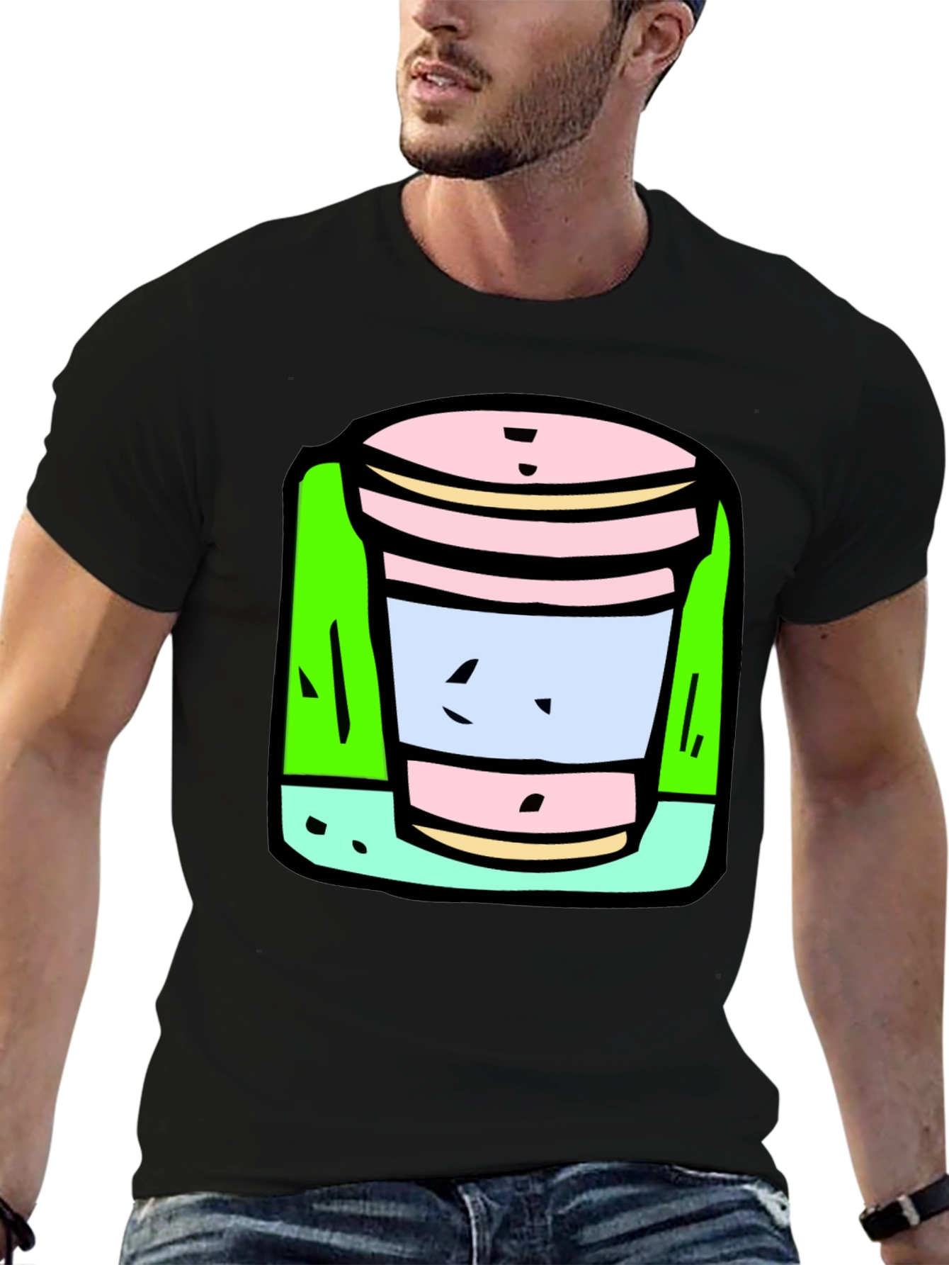 Cartoon Cup T-Shirt: Fun Unique Graphic Tee