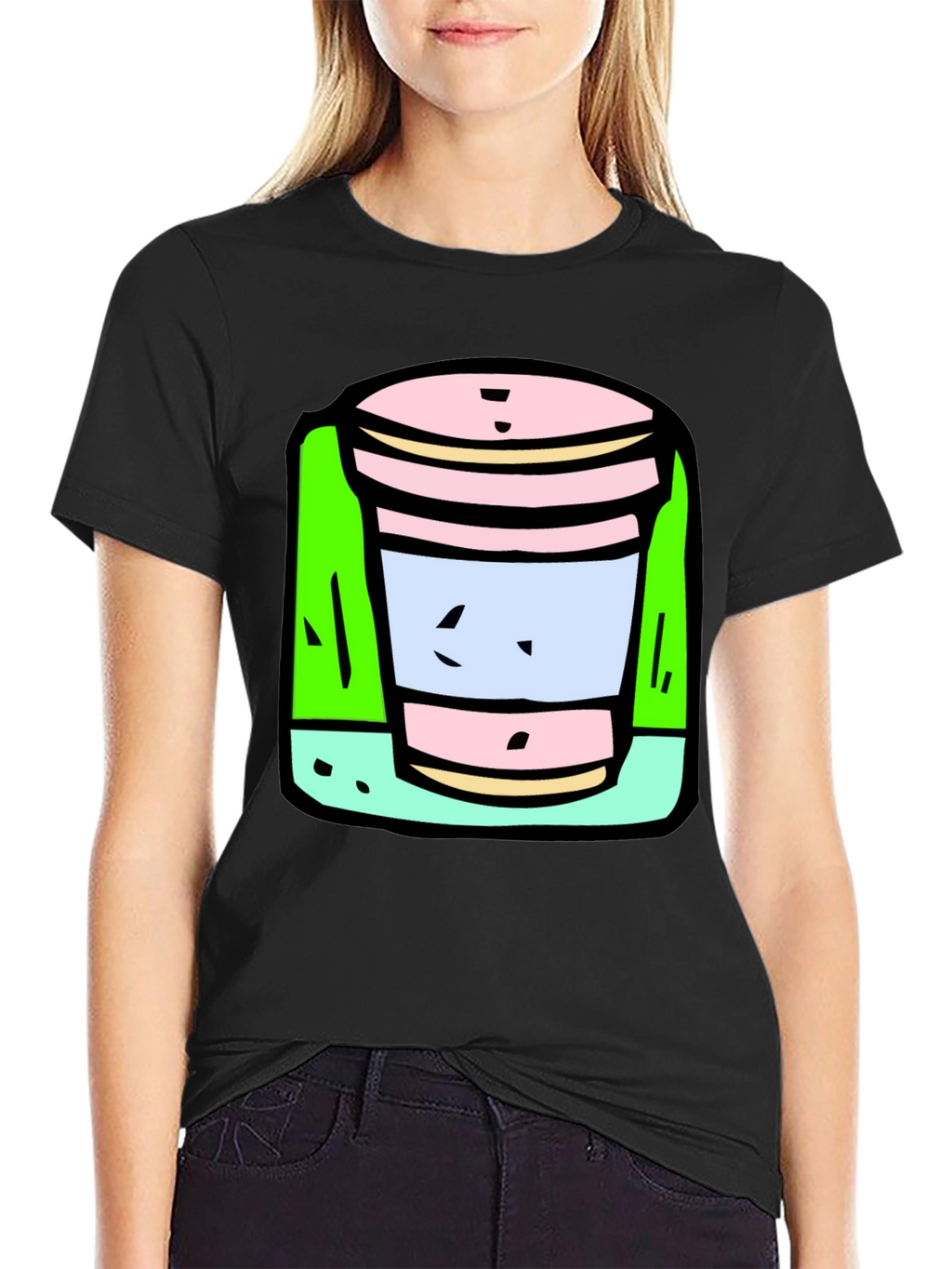 Cartoon Cup T-Shirt: Fun Unique Graphic Tee