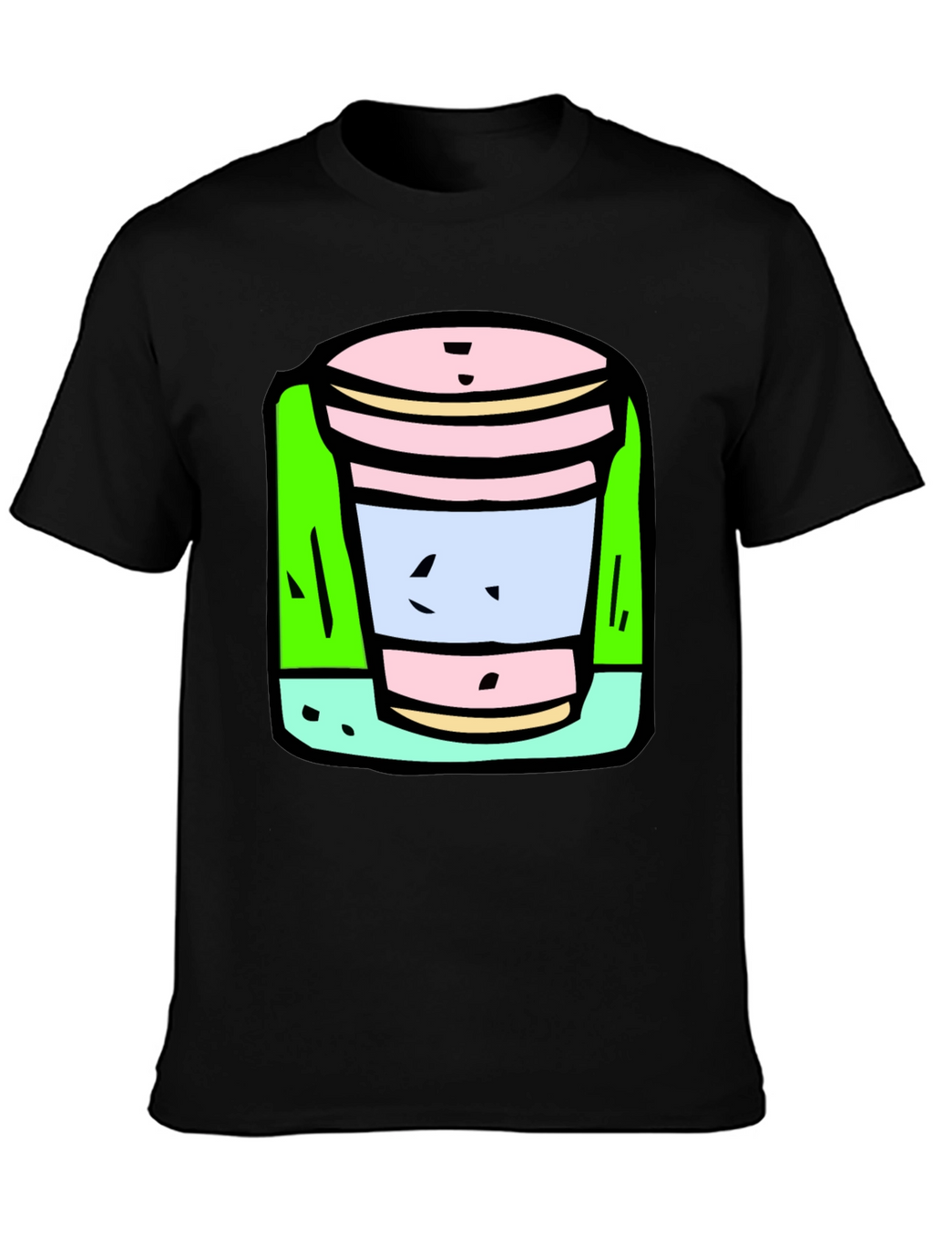 Cartoon Cup T-Shirt: Fun Unique Graphic Tee