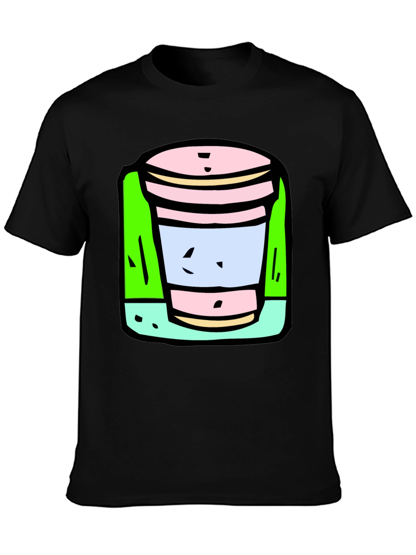 Cartoon Cup T-Shirt: Fun Unique Graphic Tee
