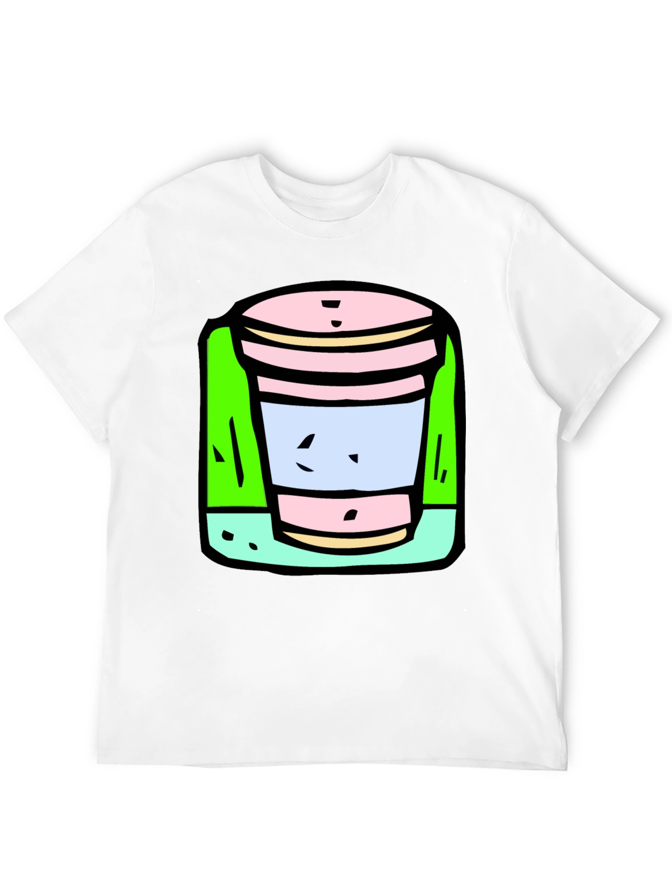 Cartoon Cup T-Shirt: Fun Unique Graphic Tee