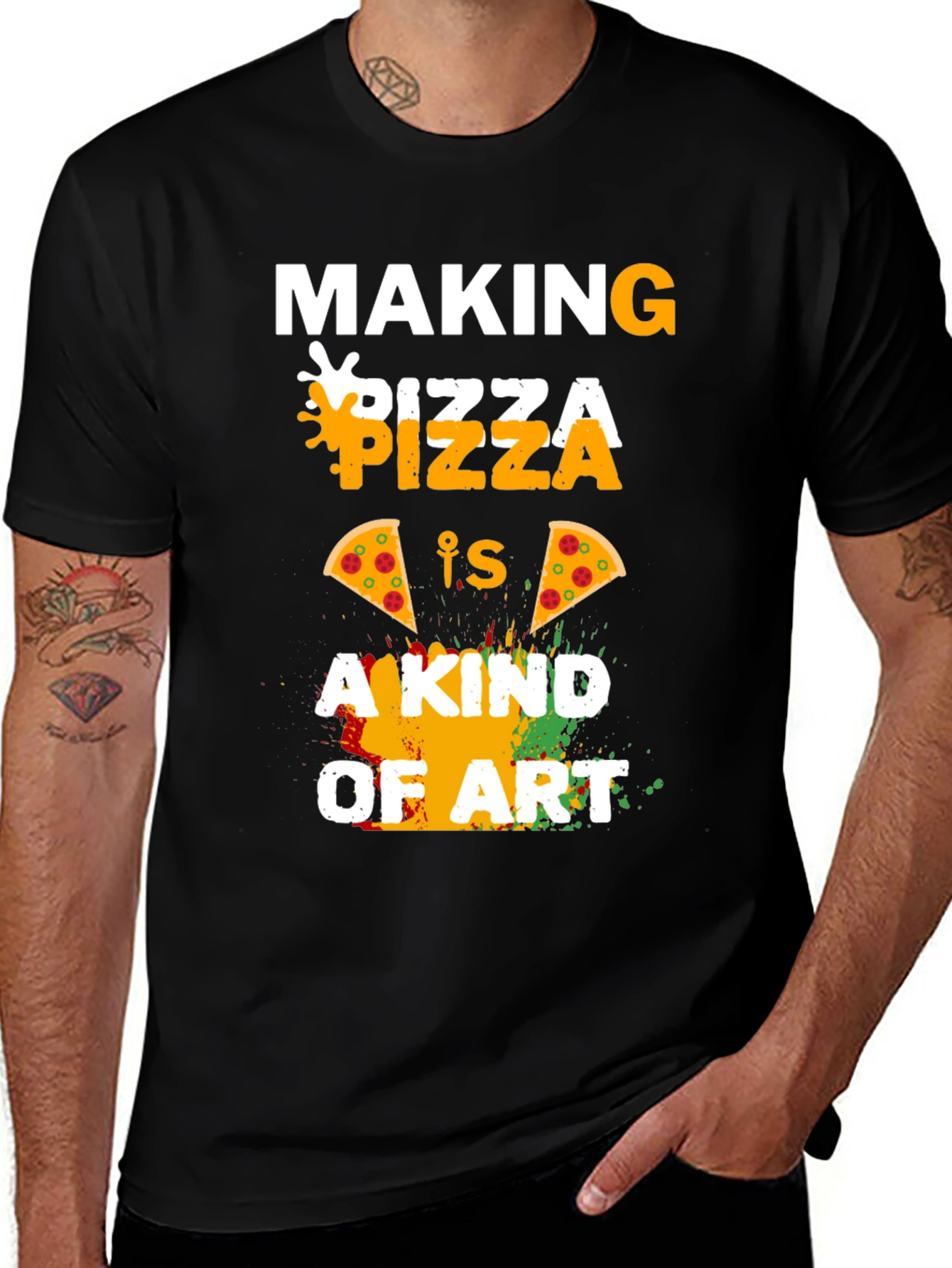 Pizza Art T-Shirt - Making Pizza is a Kind of Art