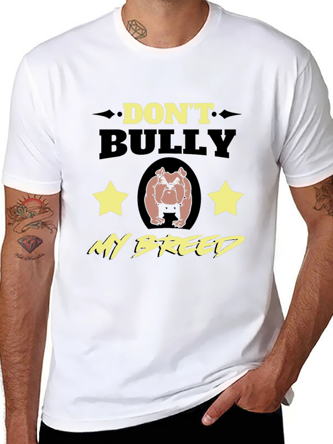Dont Bully My Breed T-Shirt - Bulldog Lover Tee