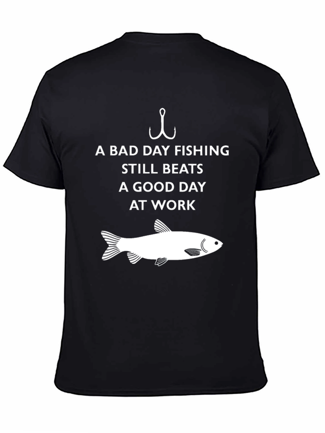 Funny Fishing T-Shirt - A Bad Day Fishing Beats Work