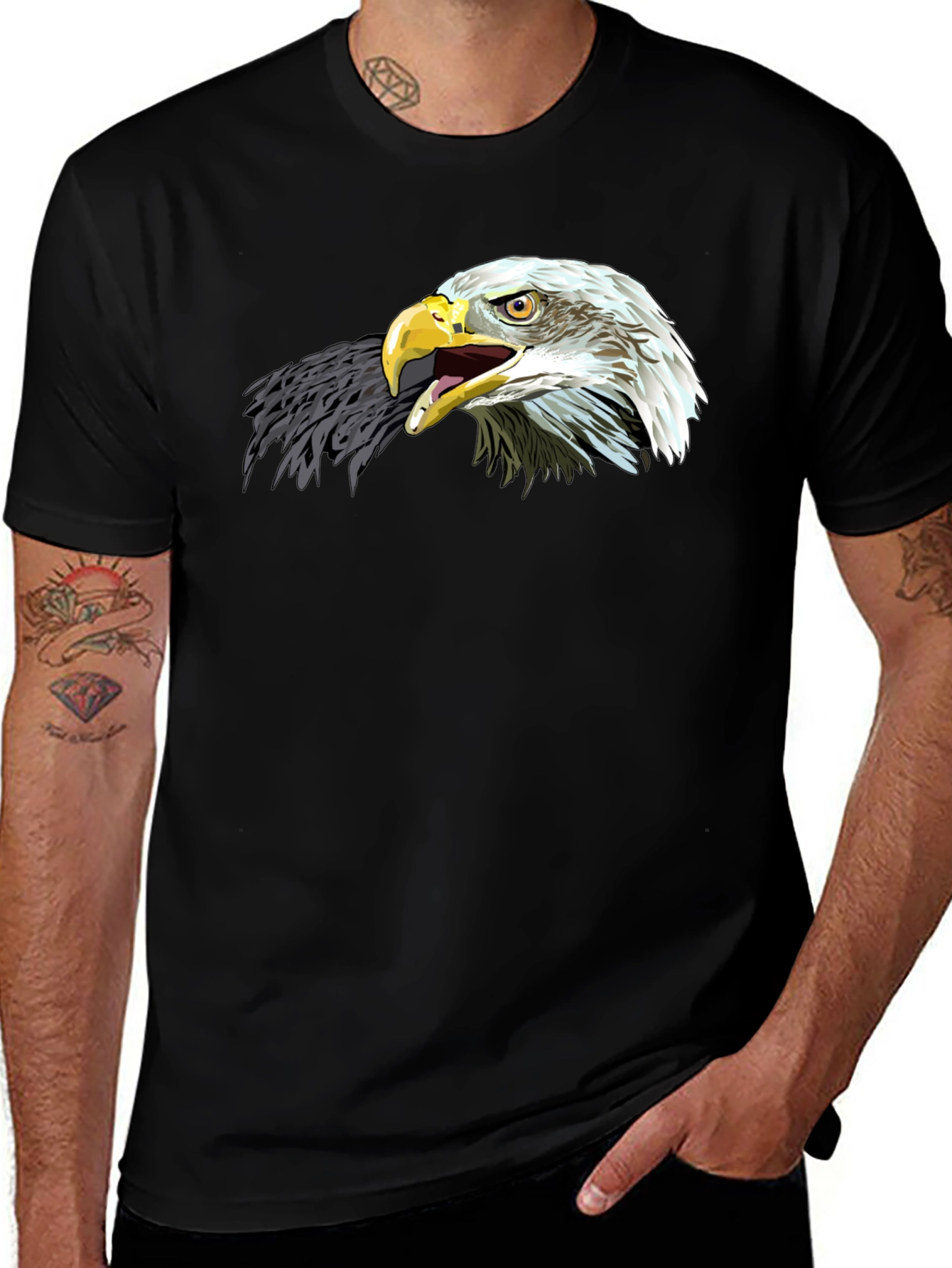 Eagle Graphic Tee - Patriotic Black T-Shirt