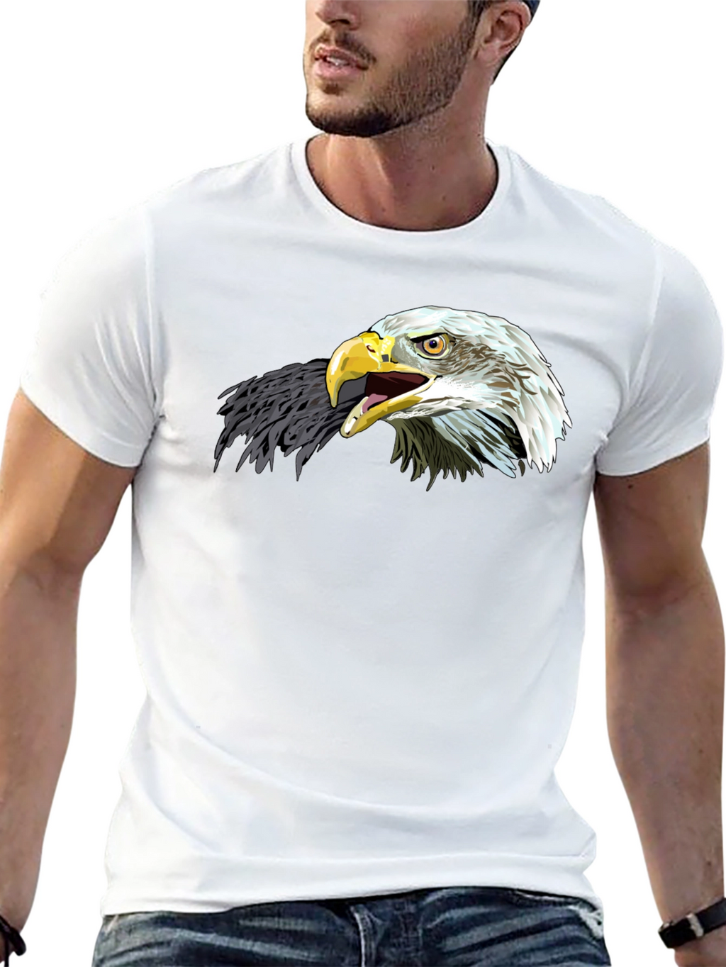 Eagle Graphic Tee - Patriotic Black T-Shirt