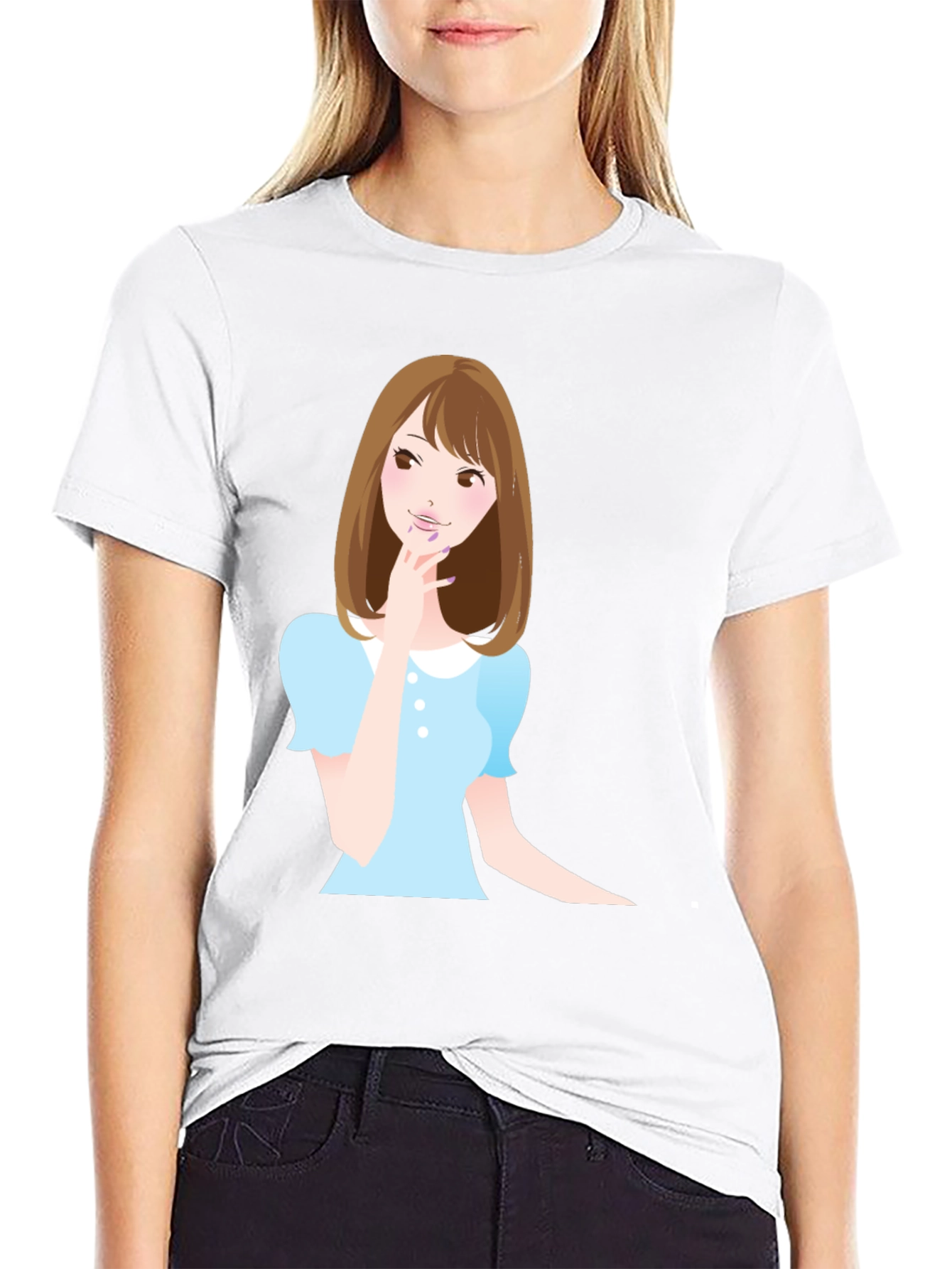 Cute Anime Girl Graphic T-Shirt