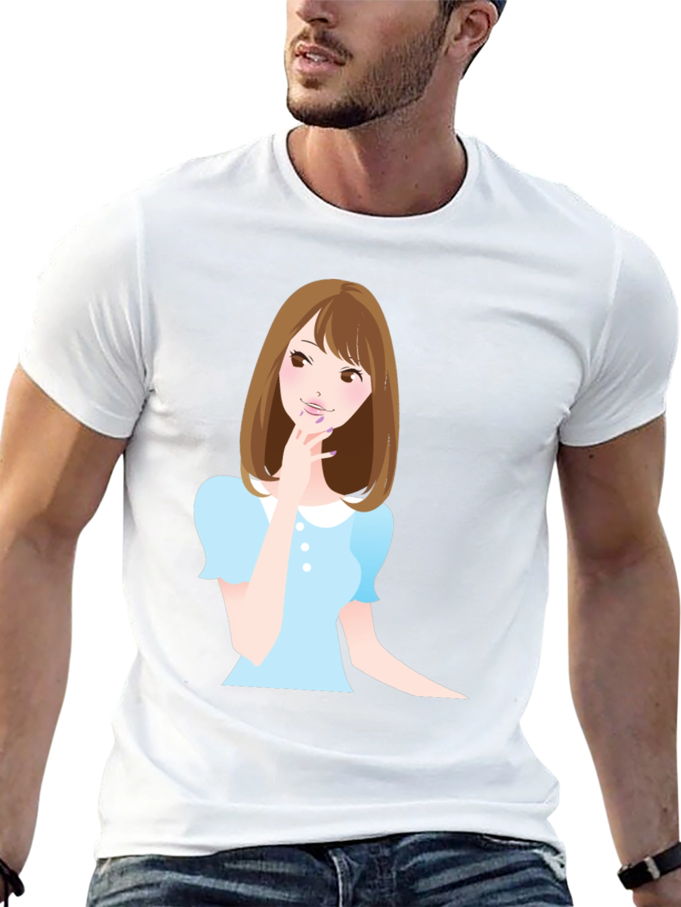 Cute Anime Girl Graphic T-Shirt