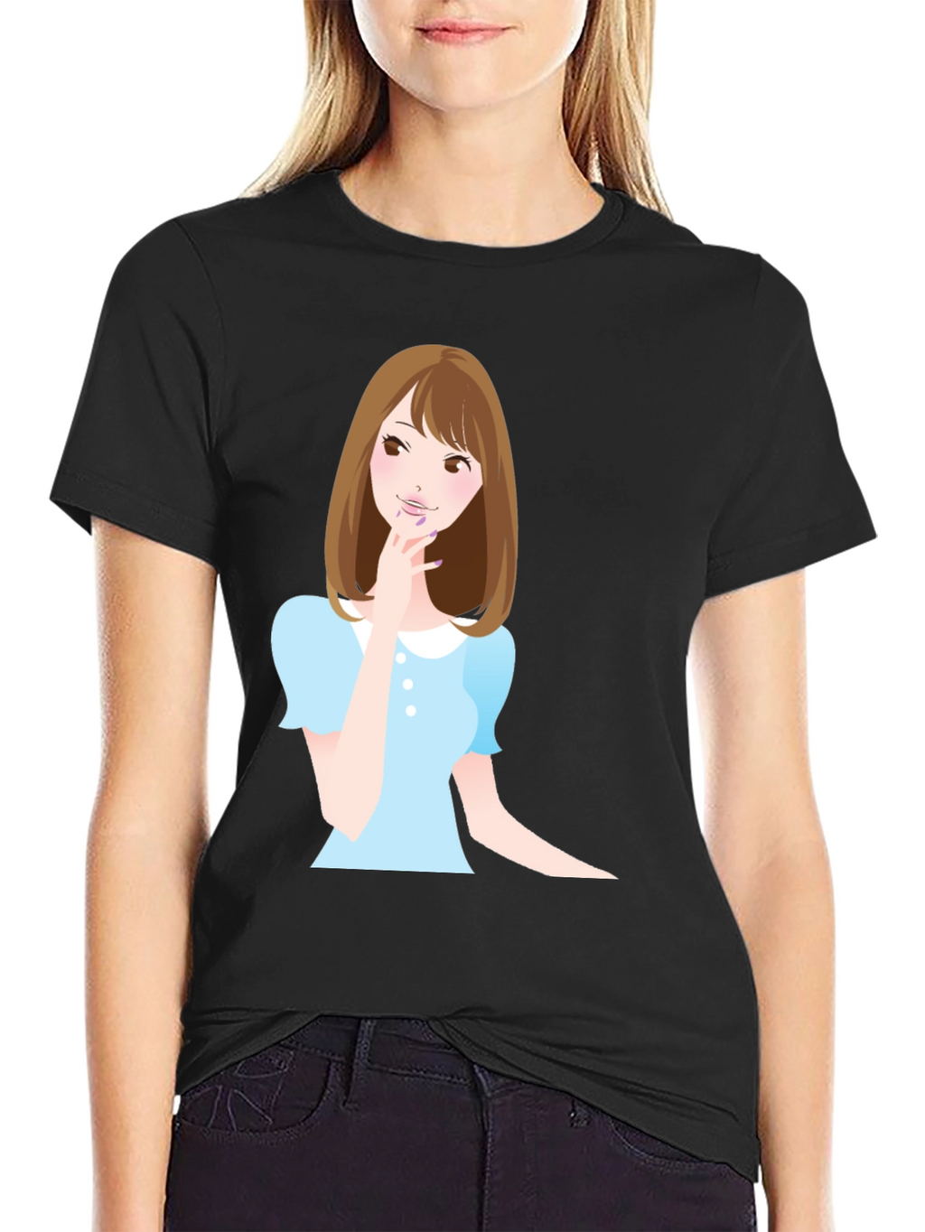 Cute Anime Girl Graphic T-Shirt