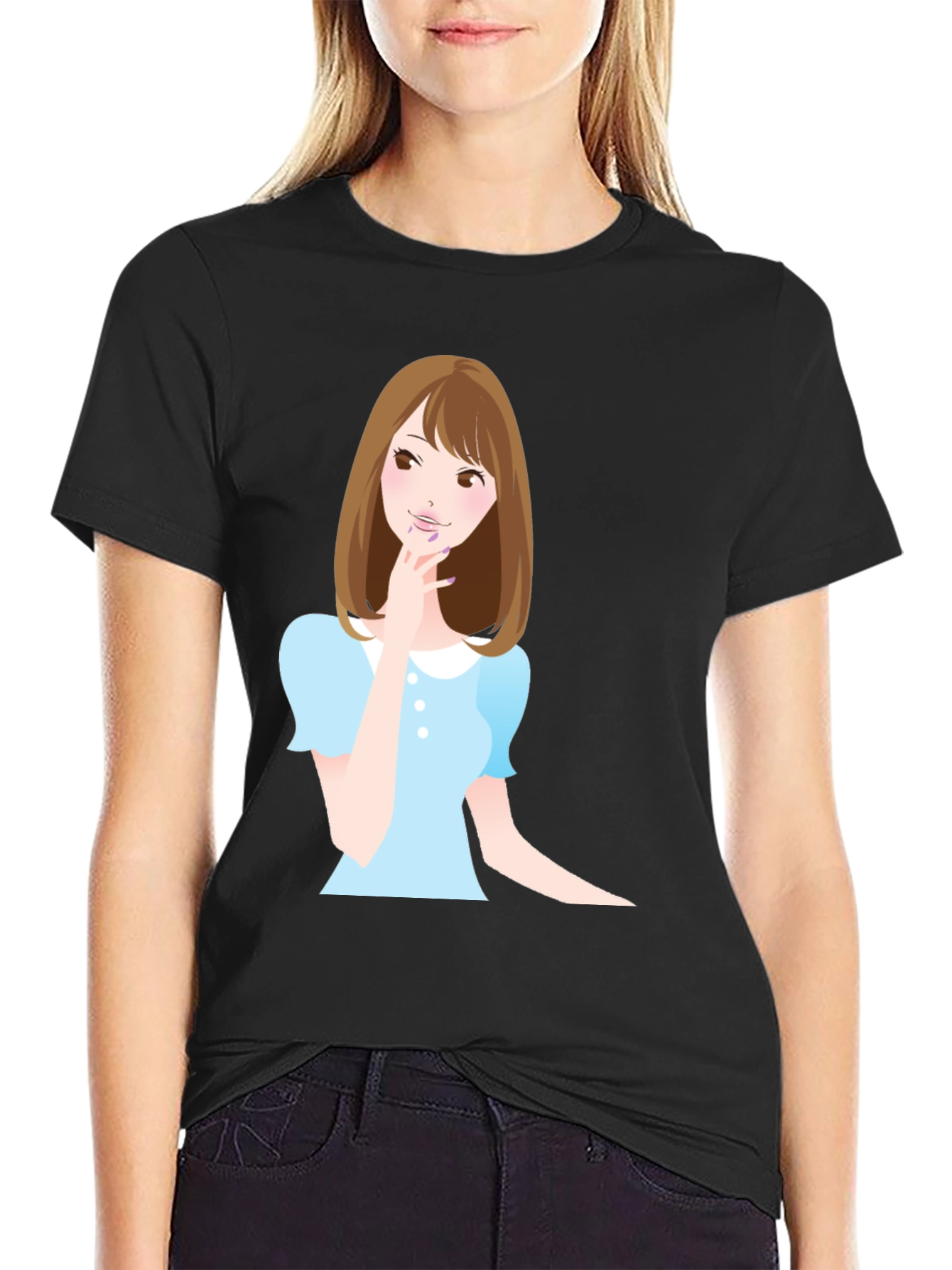 Cute Anime Girl Graphic T-Shirt