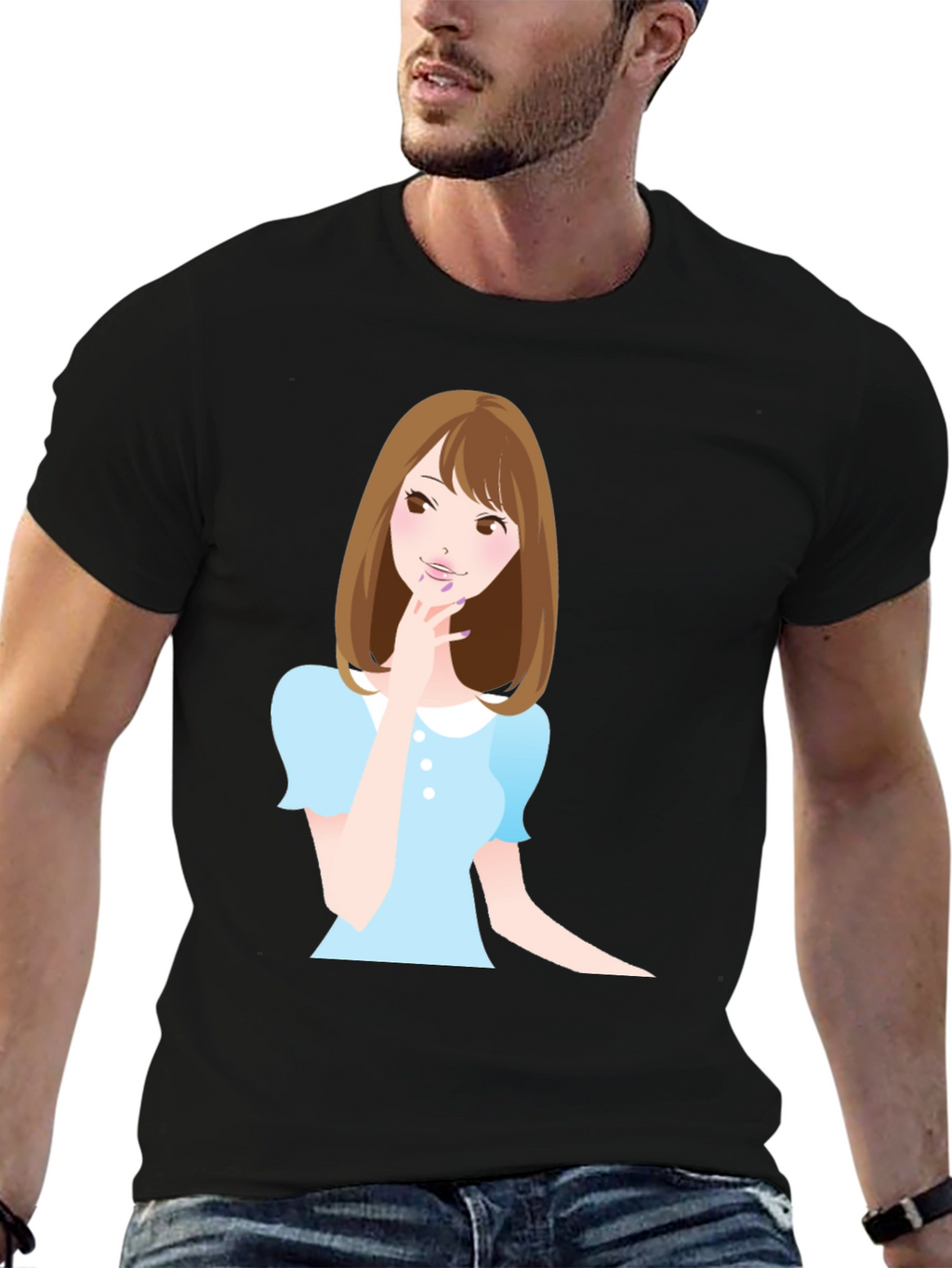 Cute Anime Girl Graphic T-Shirt