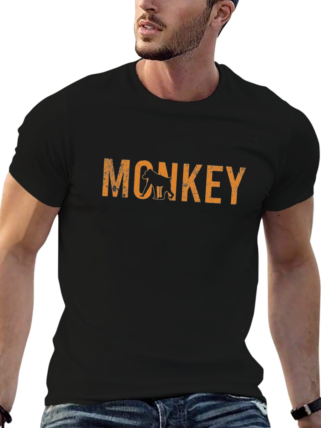 Monkey Graphic Print Mens T-Shirt