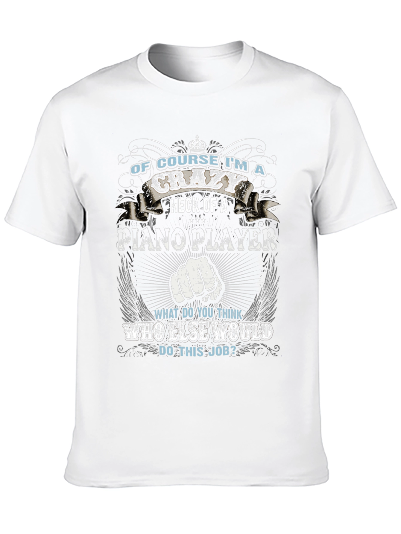 Crazy Piano Player Graphic T-Shirt