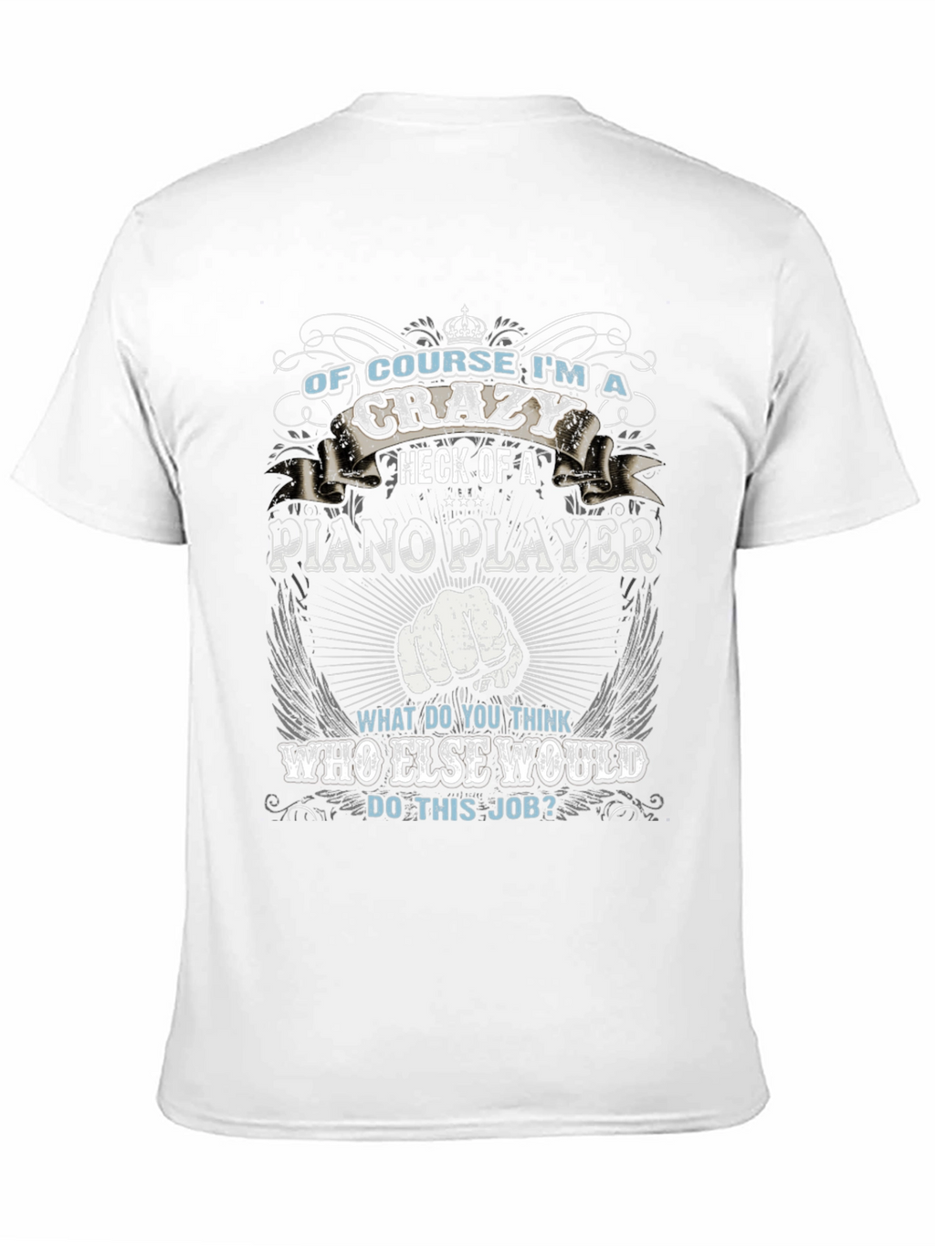 Crazy Piano Player Graphic T-Shirt