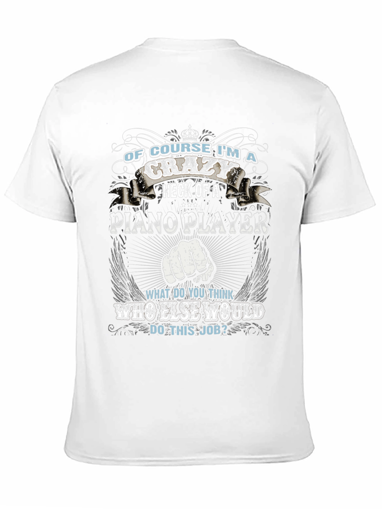 Crazy Piano Player Graphic T-Shirt