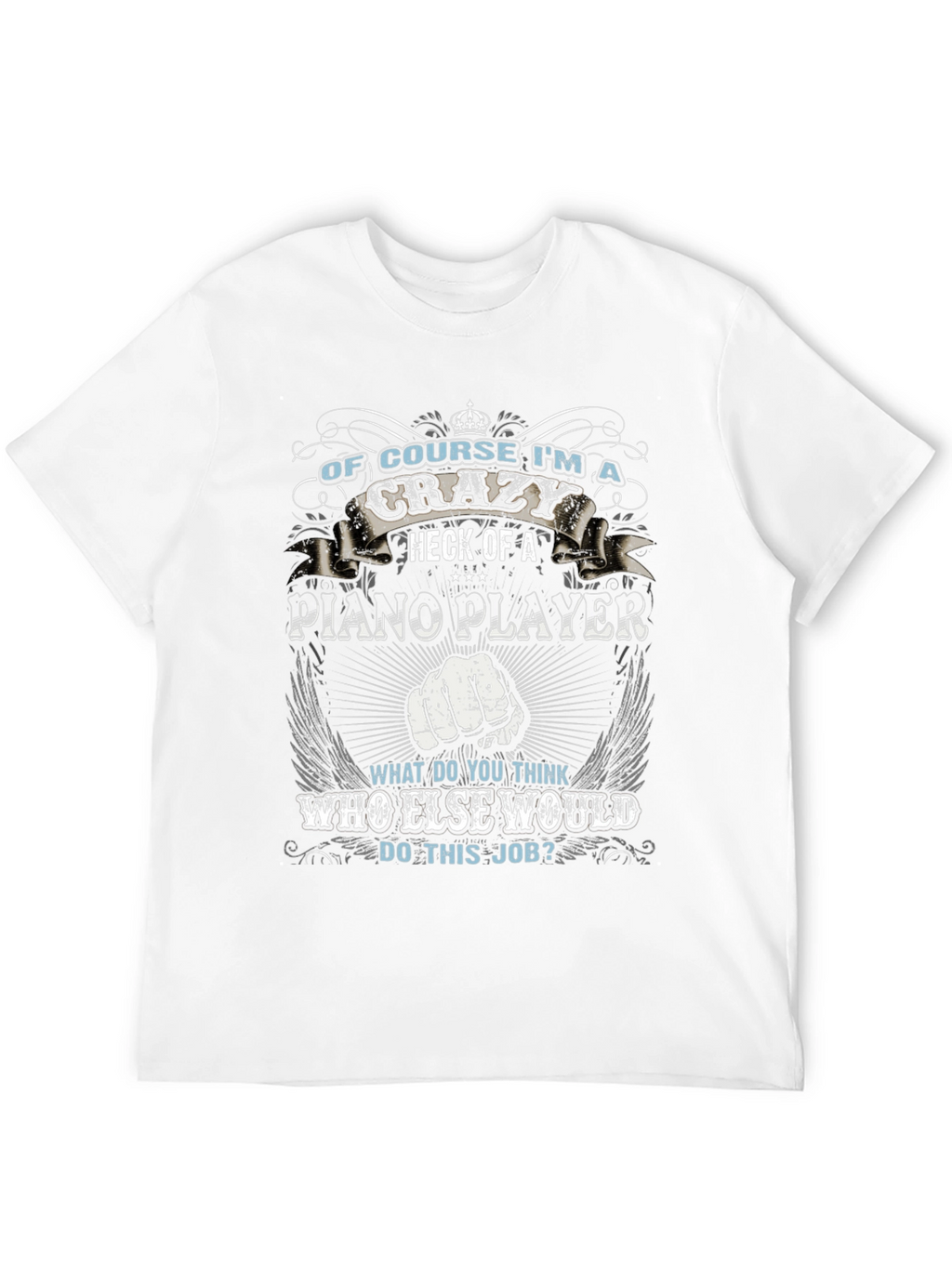 Crazy Piano Player Graphic T-Shirt