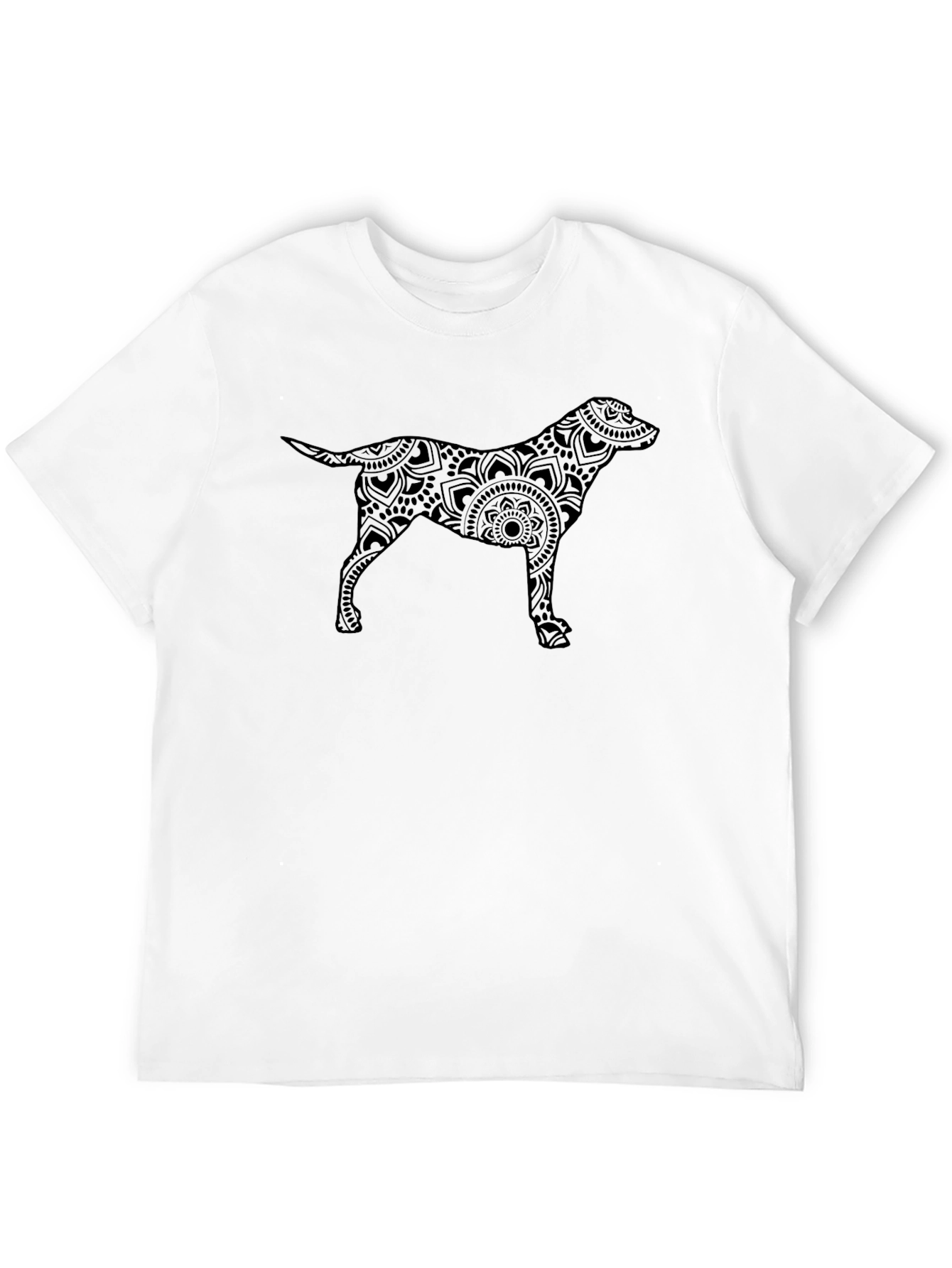Dog Mandala Black T-Shirt - Unique Pet Lover Tee