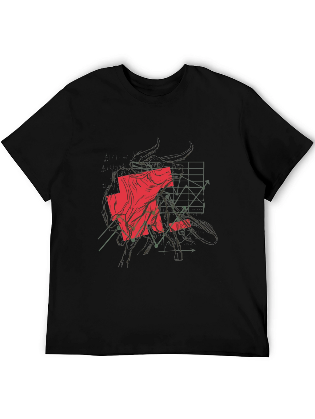 Bold Bull Market Graphic Tee - Black