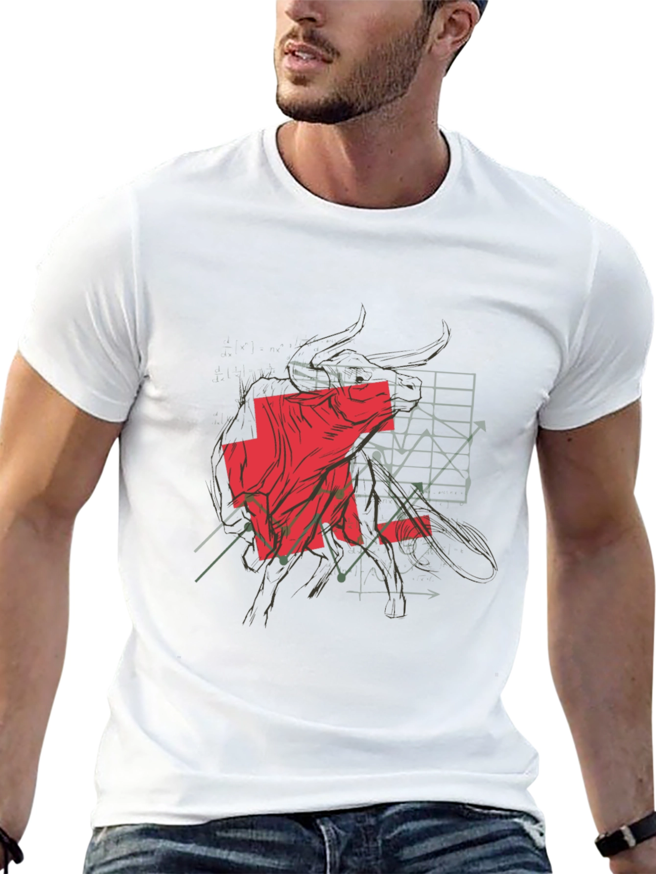 Bold Bull Market Graphic Tee - Black