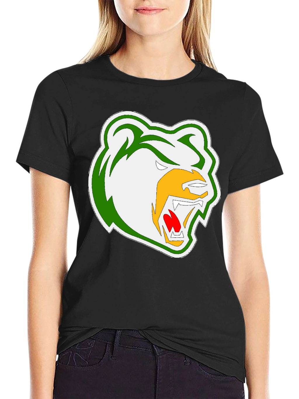 Grizzly Bear Graphic Black T-Shirt