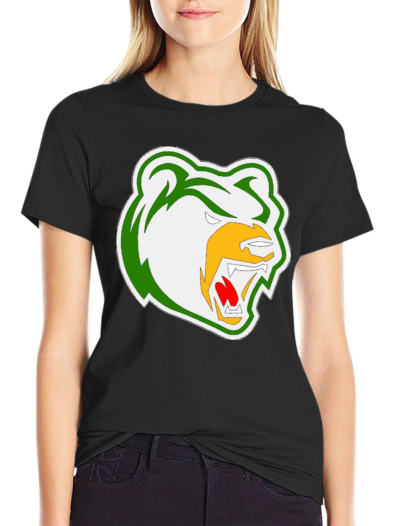 Grizzly Bear Graphic Black T-Shirt