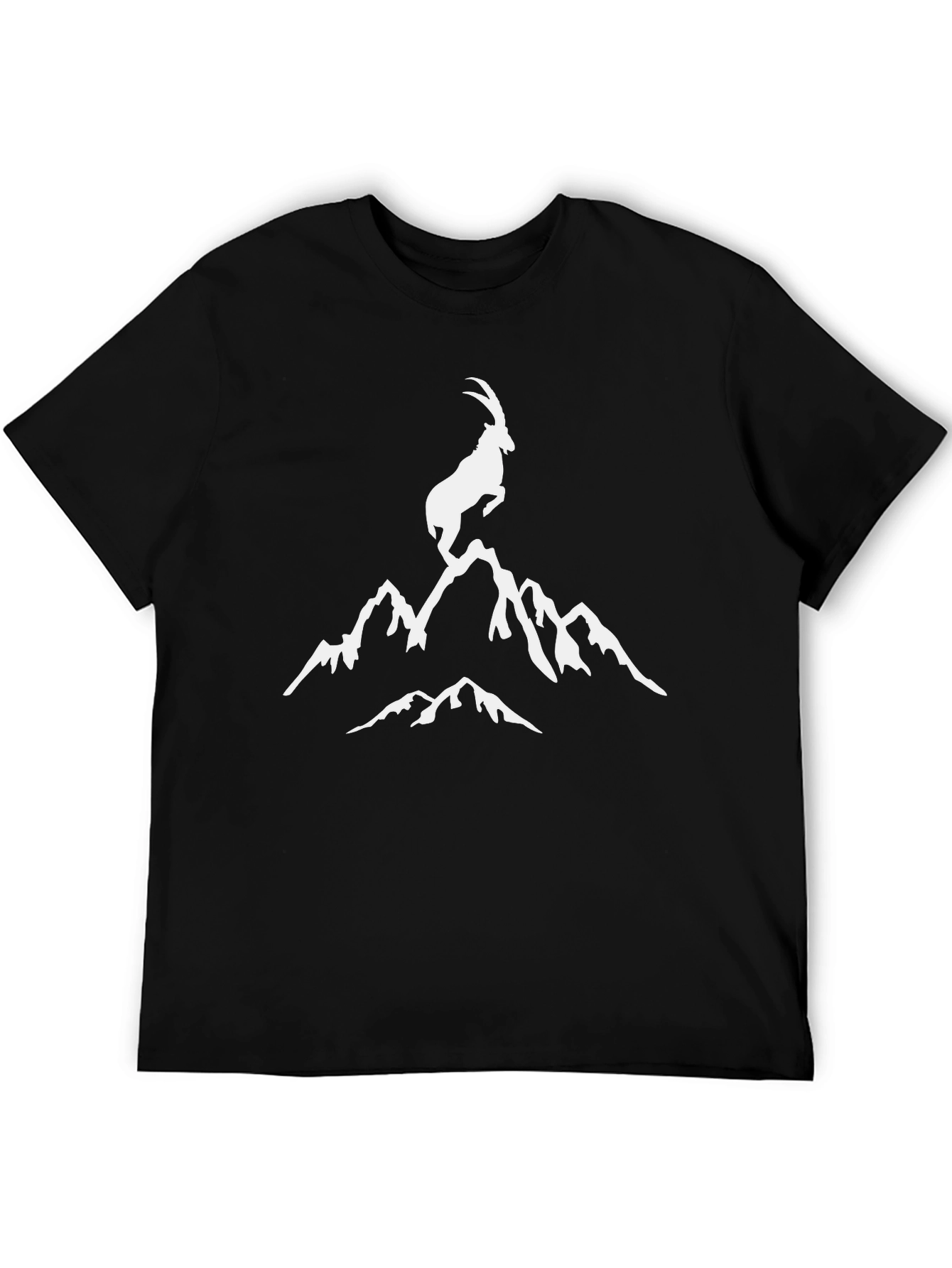 Mountain Goat Graphic Tee - Black
