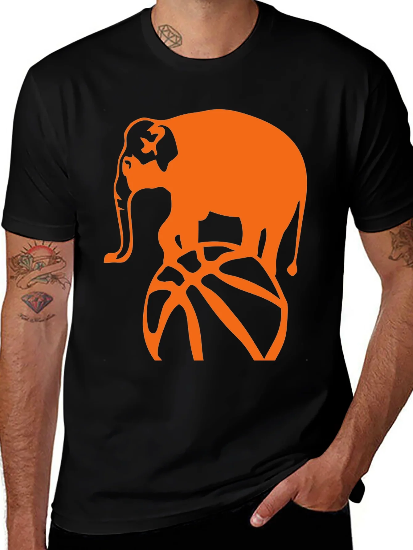Elephant Basketball Graphic T-Shirt