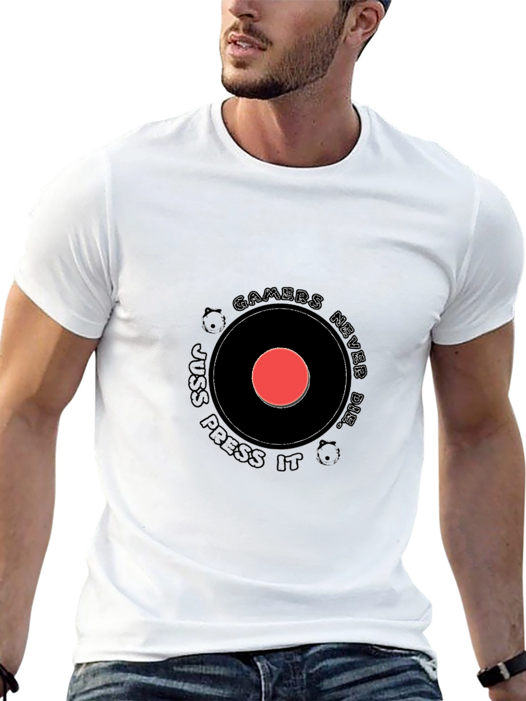 Gamers Never Die Black Graphic T-Shirt